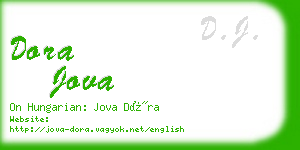 dora jova business card